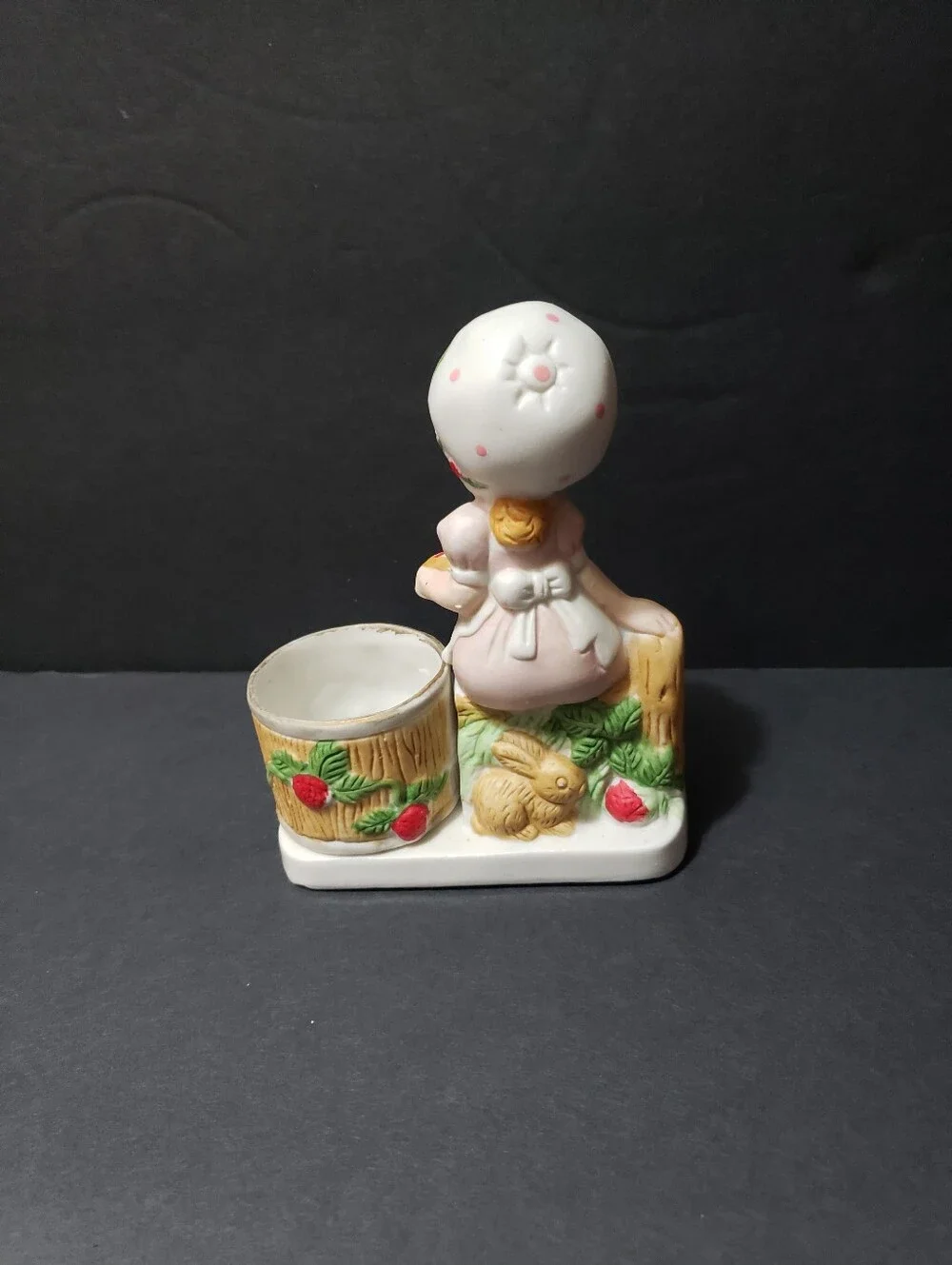 Vintage 1980 JASCO *Strawberry Patches* Votive Candle Holder